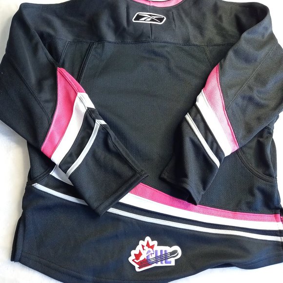 Reebok Calgary Hitmen Minor Hockey WHL Pink Jersey (Youth Small) - Picture 7 of 8